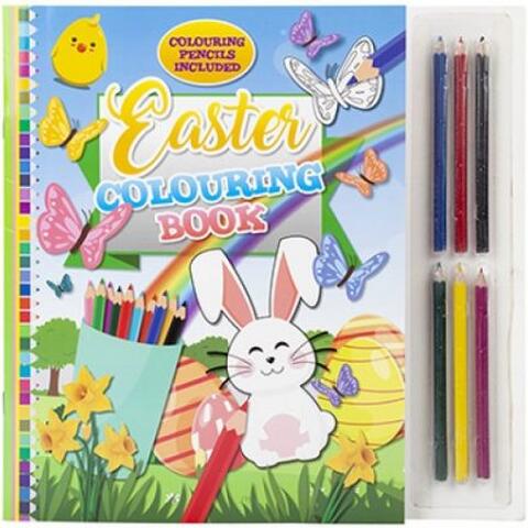Easter Colouring Book with 6 Pencils